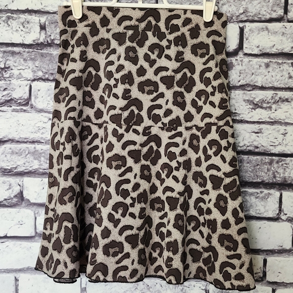 Black & Grey Leopard Print Skirt - XS - Picture 1 of 5